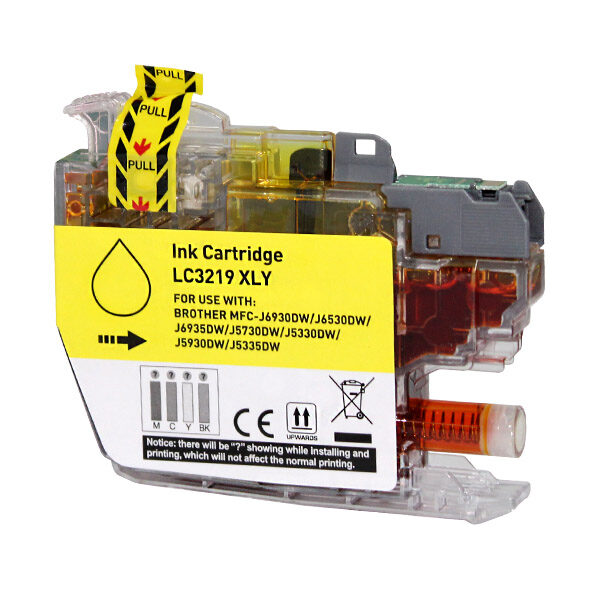 Cartus compatibil cu Brother 3219XY, galben, 900 pagini