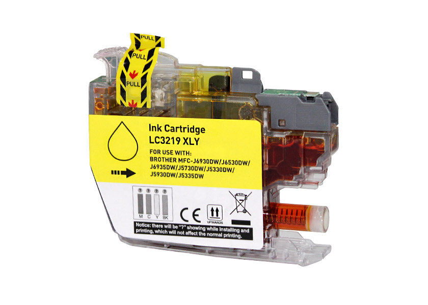 Cartus compatibil cu Brother 3219XY, galben, 900 pagini