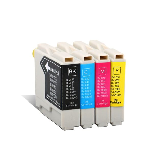 Set 4 Cartuse Compatibile Brother LC960 LC970 LC1000 BK/C/M/Y