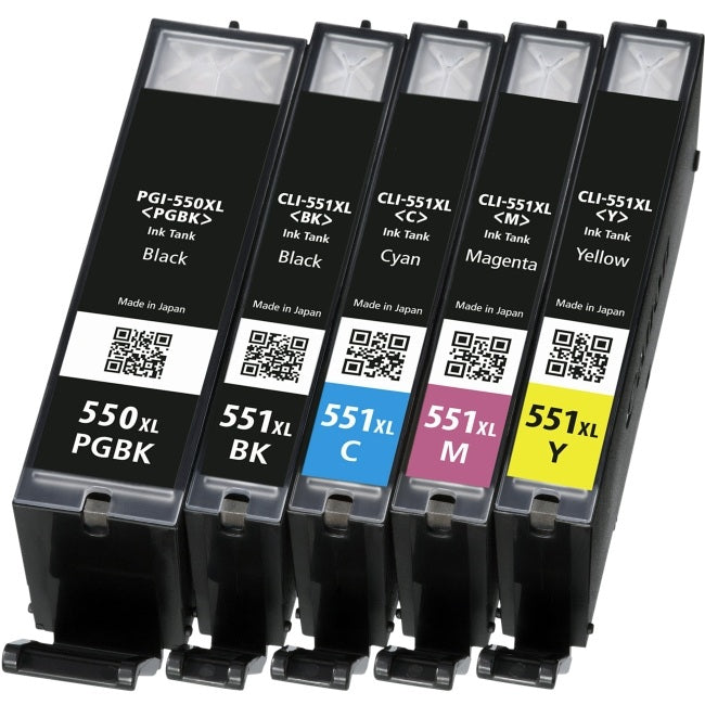 Set 5 Cartuse cerneala Compatibile Canon PGI550 BK, CLI551 BK/C/M/Y - 3000 pagini