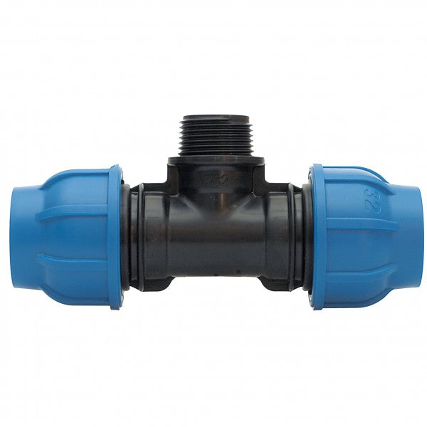 Teu filet exterior compresiune 32x32x32 mm PEHD PN16