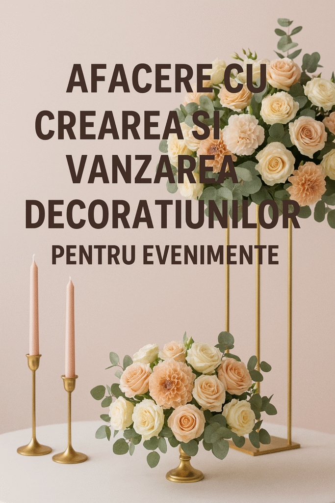 Curs complet: Cum să începi o afacere cu decorațiuni pentru evenimente – de la creație la vânzare